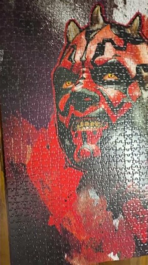 The 1000 piece Darth maul Star Wars puzzle is complete! #puzzling #puzzle #jigsaw #starwars