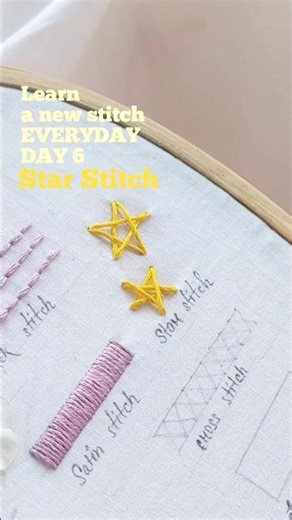 Pretty and easy Star stitch for beginners