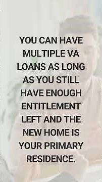 Can I Have More Than 1 VA Loan at The Same Time? #shorts