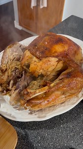 I think I overcooked the turkey… it literally lost a leg😅 #turkeydinner #NewYearVibes | Gloria Sato