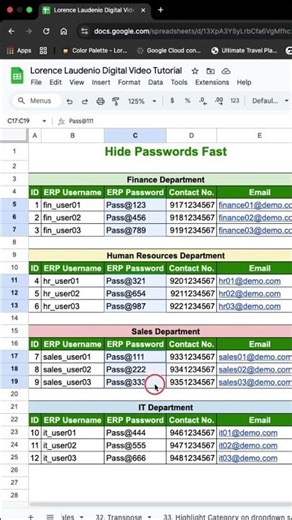 Stop Showing Passwords in Plain Sight in Google Sheets 😱