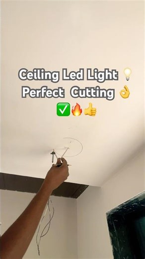 LED Panel Light Cutting in Gypsum Ceiling 💡✨