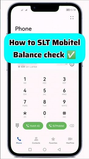 how to SLT Mobitel Balance check ✅ #trending #mobitel #shorts