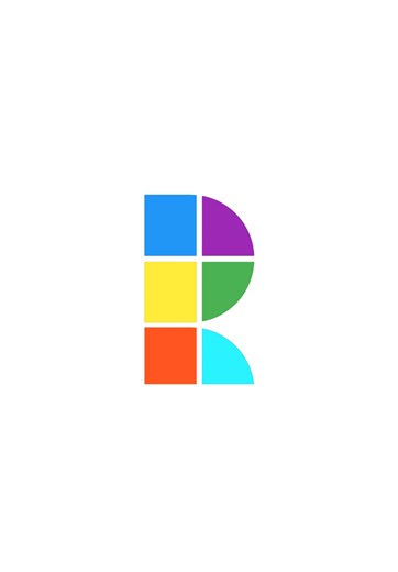 Colorful R Logo Design Using Pixellab