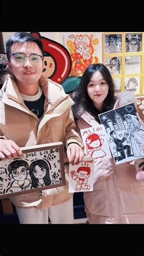 ✨ Couple Portrait Magic! Live Drawing ❤️ #Shorts #Art #CoupleArt