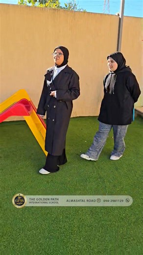 ✨We are proud of our Golden students:Taleen and Aseel from Year7, who took part in an English assignment where students were asked to present a few parts of the school. This activity helps strengthen their English-speaking skills and build self-confidence. They did an excellent job and made us proud.👏🏻✨ 🗣️Shout out to their teacher: Ms.Iram 💛 #GoldenPathSchool #ProudStudents #EnglishSkills #Confidence | The Golden Path International School