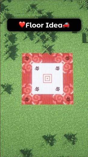 Simple Aesthetic Red Floor Design Idea In Minecraft! ❤️✨