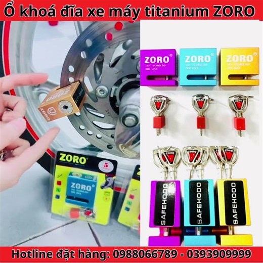 ZORO titanium motorcycle disc lock