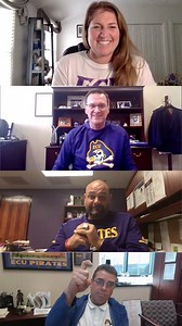 ECU Athletics on Instagram: "Check out our first episode of Social Distancing, brought to you by @Suddenlink, featuring three Pirate head coaches! 💻🏴‍"
