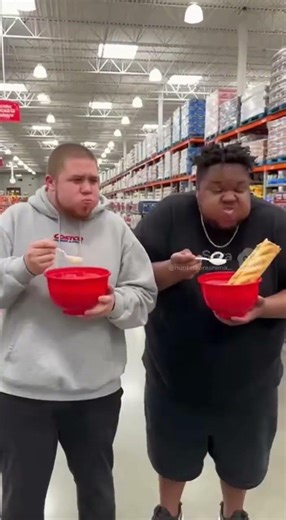 Two boys throw up on Costco floor #costco #eating #funny #costcoguys