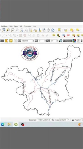 How to Digitize Line Features in QGIS Using Google Hybrid Base map #shorts