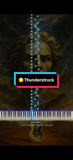 Learn to Play Thunderstruck on Piano - ACDC Tutorial