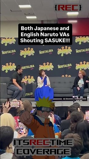 Naruto’s Japanese and English Voice Actors Screaming SASUKE!!! #shorts