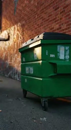 **Urban Bull Chase: Man Escapes in Dumpster! #BullChase #Escape #DumpsterDive**