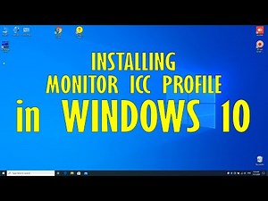 HOW TO QUICKLY ADD / APPLY ICC (ICM) MONITOR PROFILE in WINDOWS 10 using COLORCPL command