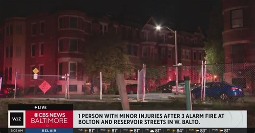 Fire crews respond to 3-alarm fire in Reservoir Hill neighborhood