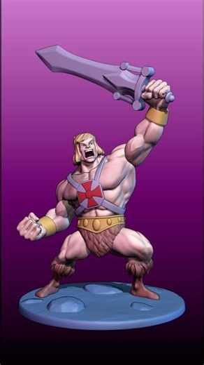 BY THE POWER OF GRAYSKULL! 🗡 He-Man 3D Sculpt #zbrushsculpt #art #3dart #digitalsculpting #heman