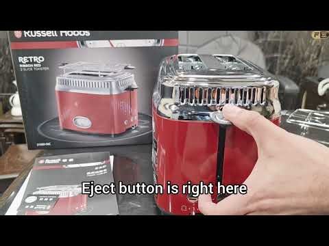 Russell Hobbs Retro Ribbon Red 2 Slice Toaster Unboxing/Review by FE