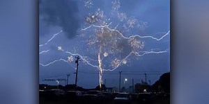 Caught on cam: Eerie lightning strikes photobomb July 4th fireworks show in Tennessee