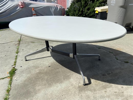 Vintage Herman Miller Aluminum Segmented Base Oval Steelcase Top 78”/42”/29” - Etsy