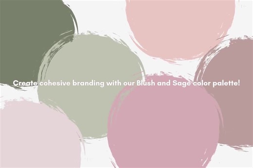 Blush Pink Sage Green Color Palette, Aesthetic Earthy Tones for Branding, Logos, Marketing, Procreate, Canva Compatible Hex Codes, RGB, CMYK - Etsy