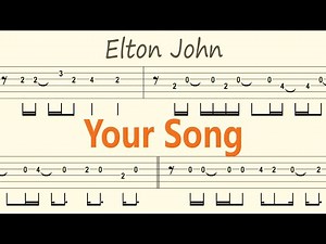 Your Song / Elton John / Guitar Solo Tab+BackingTrack
