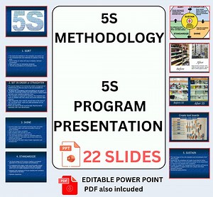 5S Program | 5S Presentation |lean 5S for Manufacturing| 5S for Office |lean 5S Training|power Point - Etsy UK