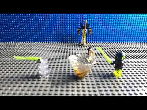 Master Wu and Yasmina fighting Bansha while meeting Morro (Ninjago/Jurassic World stop motion)