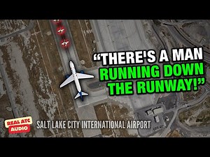 Man FOUND DEAD INSIDE AIRPLANE ENGINE at Salt Lake City Airport [ATC audio]