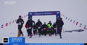 Runners brave freezing temperatures at the Antarctic Ice Marathon