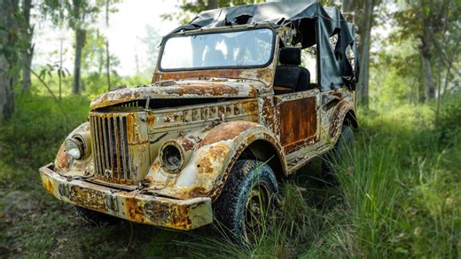 Vintage Soviet Gaz-69 Restored – From Dashboard Mods to Turbo Engine First Start!