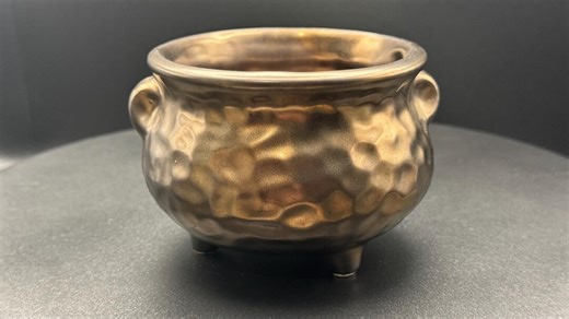 Mccoy Pottery Hammered Copper Footed Bean Pot Kettle Witch Cauldron - Etsy