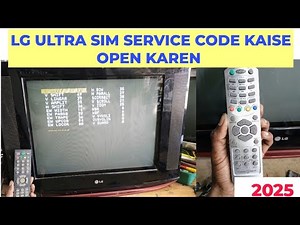 Lg ultra slim tv service mode code | Lg crt tv ka service mode kaise open karen.