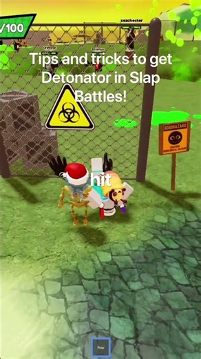 Tips and tricks to get Detonator in Slap Battles! #roblox #funny #fun #youtubeshorts #shorts