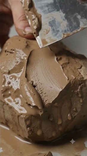 Wet Clay Scraping ASMR 🫧🤲 #clayscraping #wetscraping # #chalkasmr