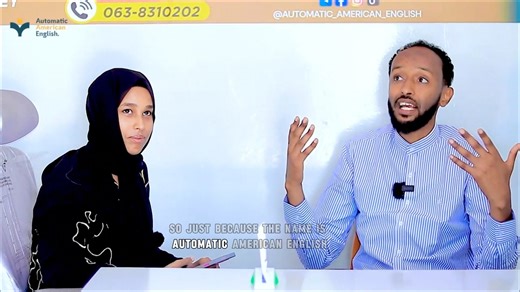 2.4K views · 1.1K reactions | English Conversation with Teacher Aisha and Teacher Ahmed Contact us on Facebook Messenger for classes. Xaga messengerka nagala soo xidhiidh. | Automatic English -1 | Facebook