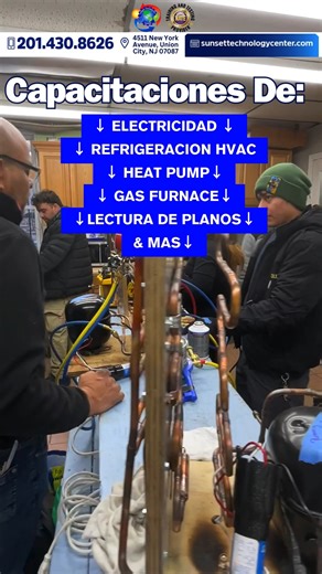 📣 ¡Últimos días para inscribirte 𝗖𝗢𝗡 𝗗𝗘𝗦𝗖𝗨𝗘𝗡𝗧𝗢! **𝗩𝗘𝗡𝗖𝗘 𝗘𝗡𝗘𝗥𝗢 𝟮𝟱** ✔ Clases prácticas en taller ✔ Horarios flexibles ✔NO necesitas EXPERIENCIA O CONOCIMIENTO ✔Dirigido para AMBOS Sexos ✔ Planes de Pagos Semanales ✔ Institución certificada (EPA · ETA · NATE · Estado) 📲 Inscríbete HOY: 201-430-8626 |📍 4511 New York Ave, Union City NJ 07087 (Esquina de la 45) 🌐 sunsettechnologycenter.com #hvac #Electricidad #Cursos #Refrigeración #stcnj | Sunset Technology Center NJ