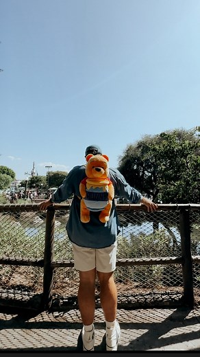 128K views · 350 reactions | it’s like i’m giving pooh bear a piggy back ride 笠 i would do anything for him, including give him a break from walking around disneyland so it’s perfect. #winniethepooh #disneyland #disneystore | Blake Silva | Facebook