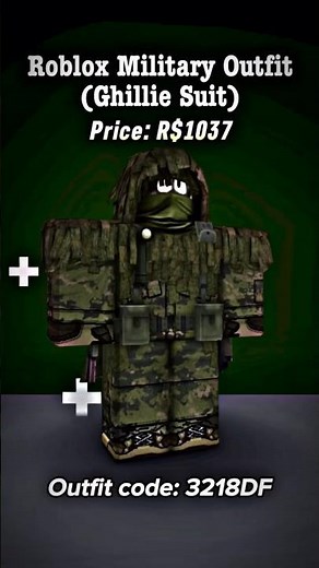 Roblox Ghillie Suit Tutorial #roblox #robloxavatar #catalogavatarcreator #robloxmilitary #wartycoon