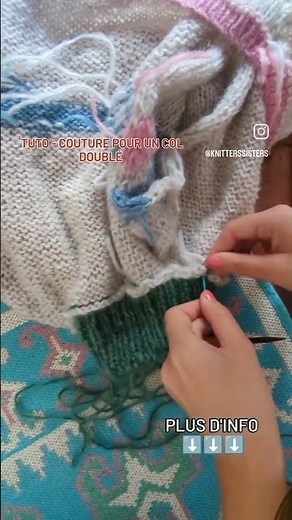 Comment coudre un col doublé au tricot ?