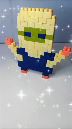 This Mini Blocks Minion is Too Perfect… #lego #blocks #bricks #minions #oddlyblocks #stopmotion #fyp