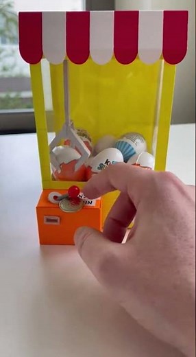 DIY Kinder Surprise Claw Machine with Paper | Easy Paper Claw Machine Tutorial