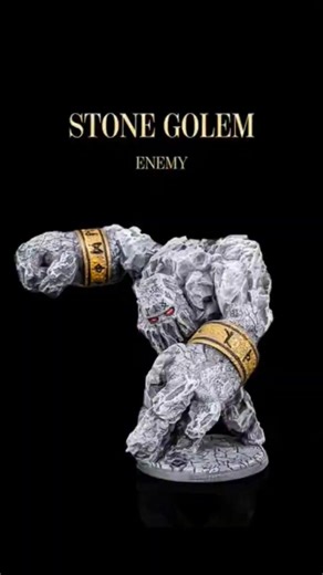3d printed Stone Golem Miniature