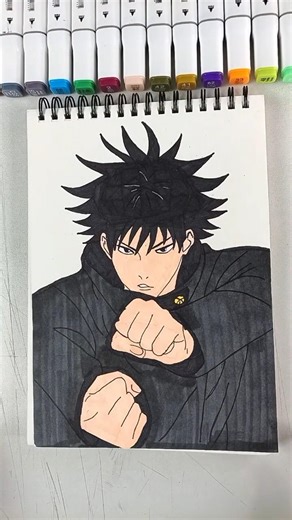 How to Draw Megumi Fushiguro Sketch 🖤 | Jujutsu Kaisen #drawing