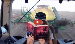 Eleven year old Aimee showcases seeding on the 9000 ha in South Australia.