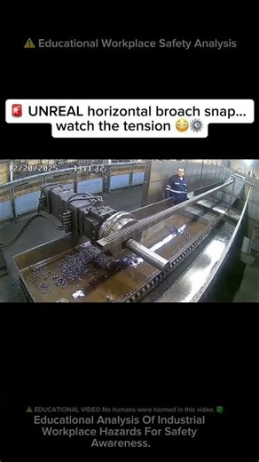 ⚠️ SHOCKING Horizontal Broach SNAPS Under Tension 😳⚙️ #workfails