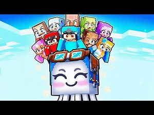 10 Friends on One HAPPY GHAST Block in Minecraft!