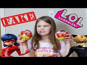 FAKE LOL SURPRISE MIRACULOUS LADY BUG DOLLS! UNBOXING FAKE LOL DOLLS