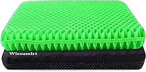 Plus Size Gel Seat Cushion for Long Sitting, Extra Large and Thick, Seat Cushion for Back, Hip, Sciatica, Tailbone Pain Relief, Used for Office, Wheelchair, Car, Recliner, Stadium, Kayka.(Grass Green)