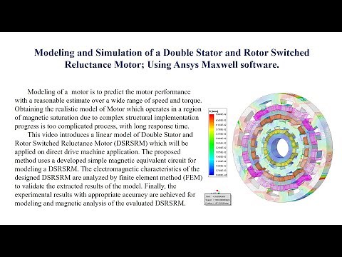 Modeling and Simulation of a Double Stator and Rotor Switched Reluctance Motor; Use Ansys Maxwell.